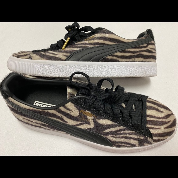 Puma Shoes - Puma Clyde zebra shoes men’s 7.5 women’s 9